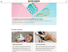 Tablet Screenshot of huk-coburg.gesundheitsportal-privat.de